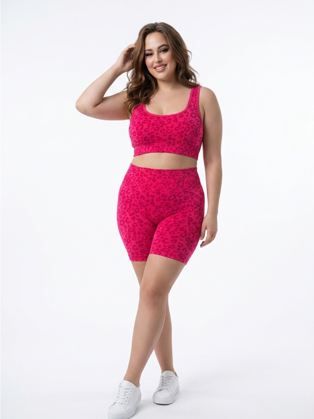 Vibrant Hot Pink Leopard Seamless Active Set